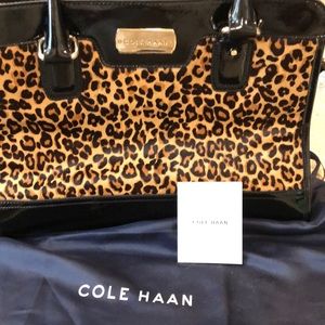 Cole Haan Patent Leather/Leopard Print Bag